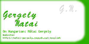 gergely matai business card